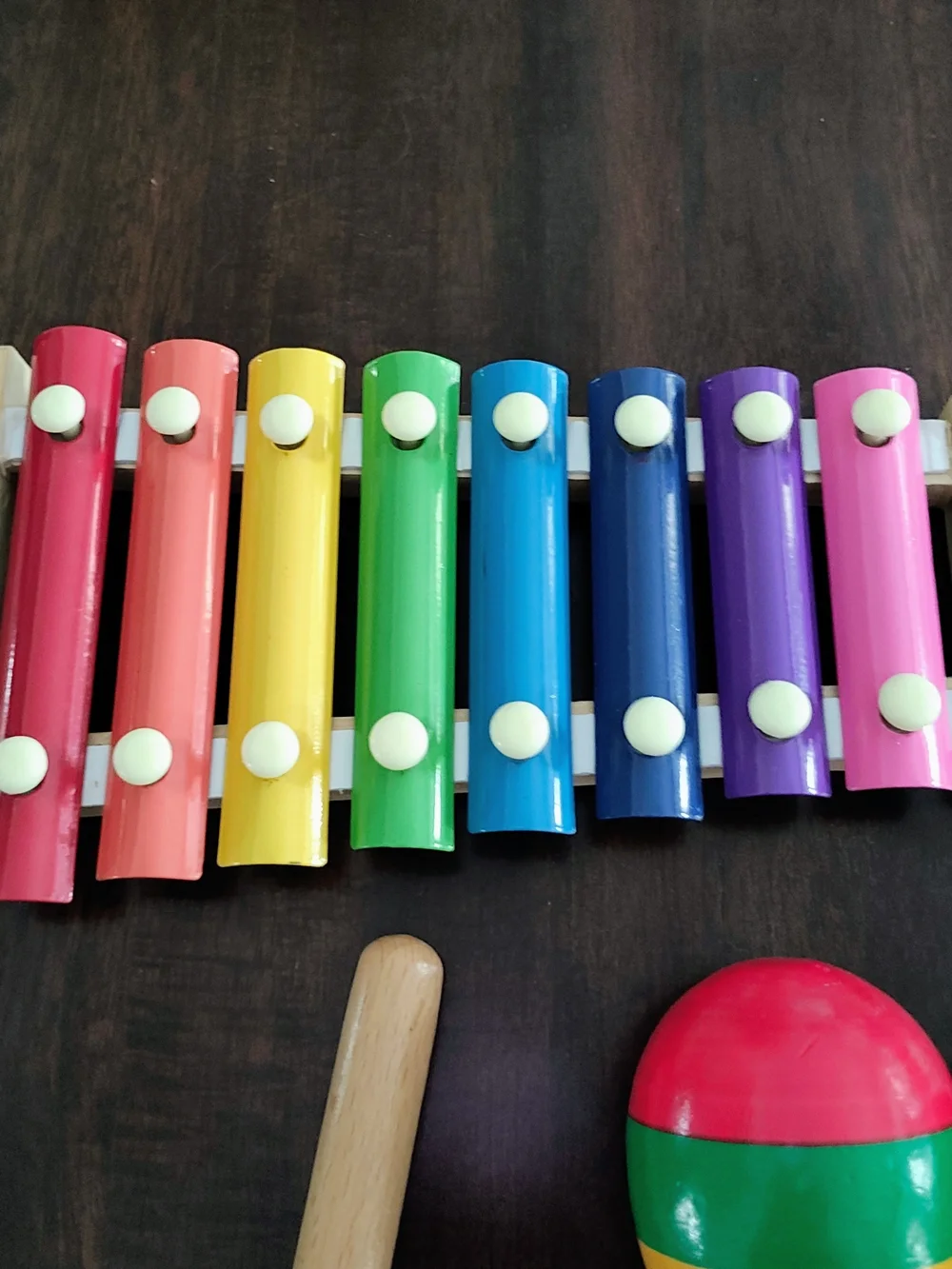 Colorful Rainbow Xylophone & Maracas Music Set for Kids